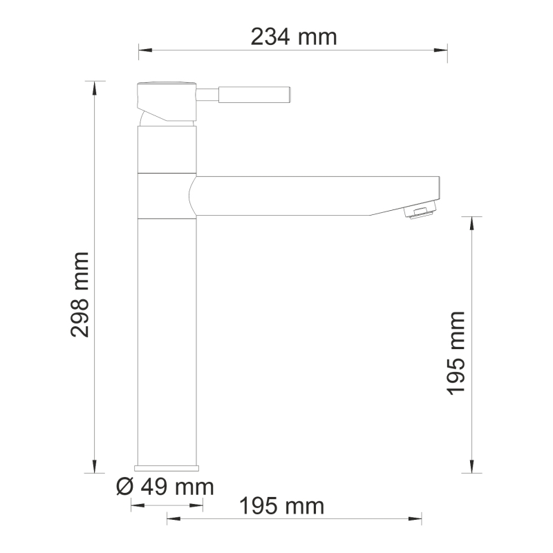 Смеситель для кухни WasserKRAFT Wern 4207 никель