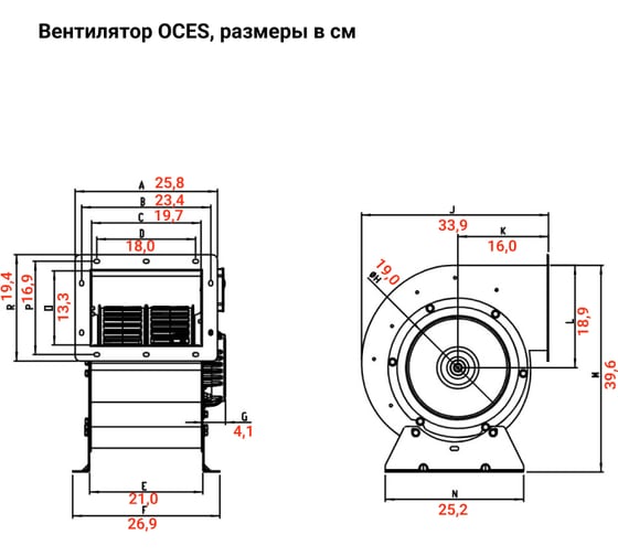 Центробежный вентилятор двухстороннего всасывания BVN OCES