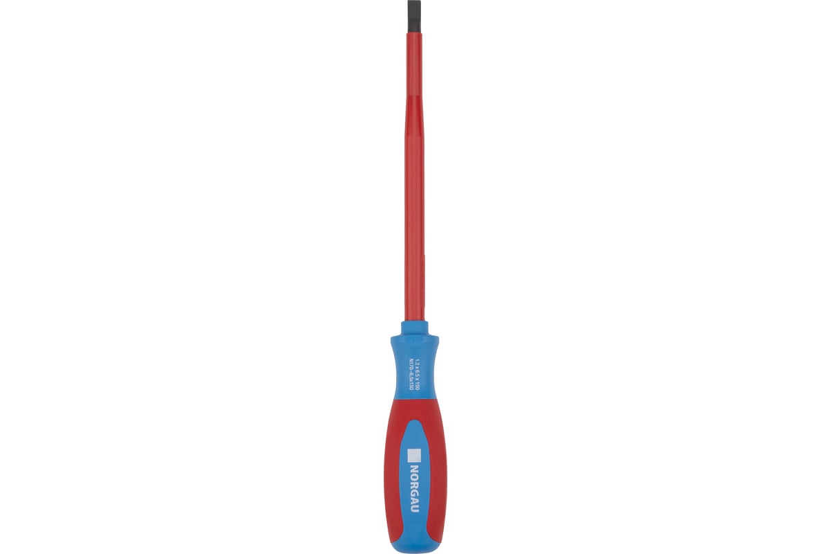 Шлицевая диэлектрическая отвертка Norgau 6,5х150 мм, тип N170-6,5x150 067062065
