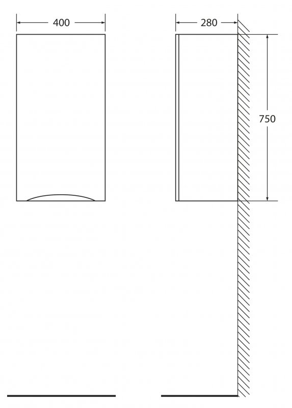 Шкаф навесной BelBagno Fly/Marino 40 L