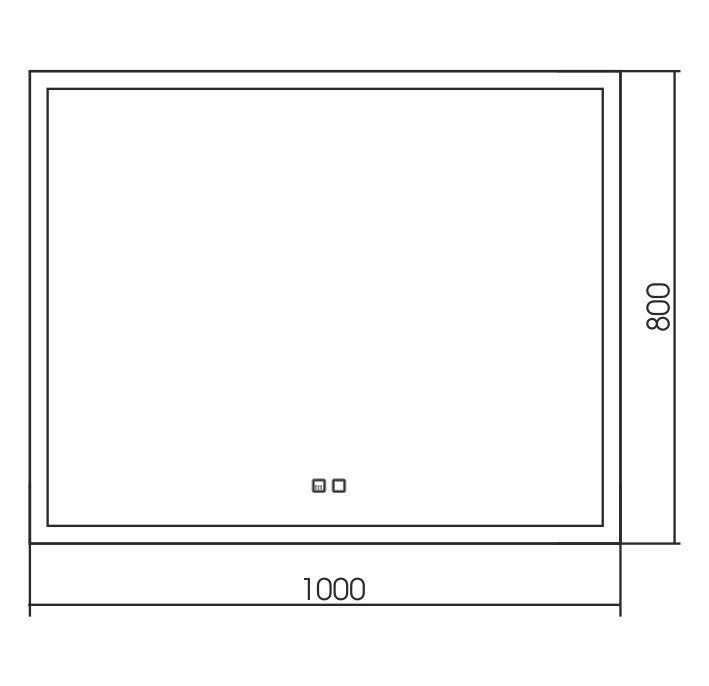 Зеркало Silver Mirrors Гуверт 100x80 см с подсветкой, подогревом