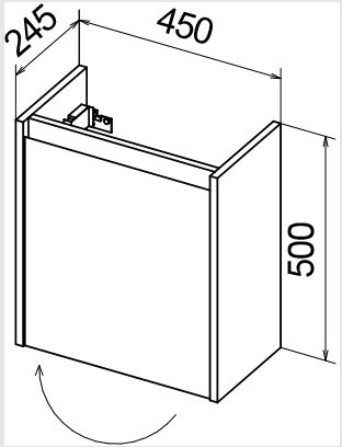 Мебель для ванной BelBagno Kraft Mini 45 см Pino Pasadena