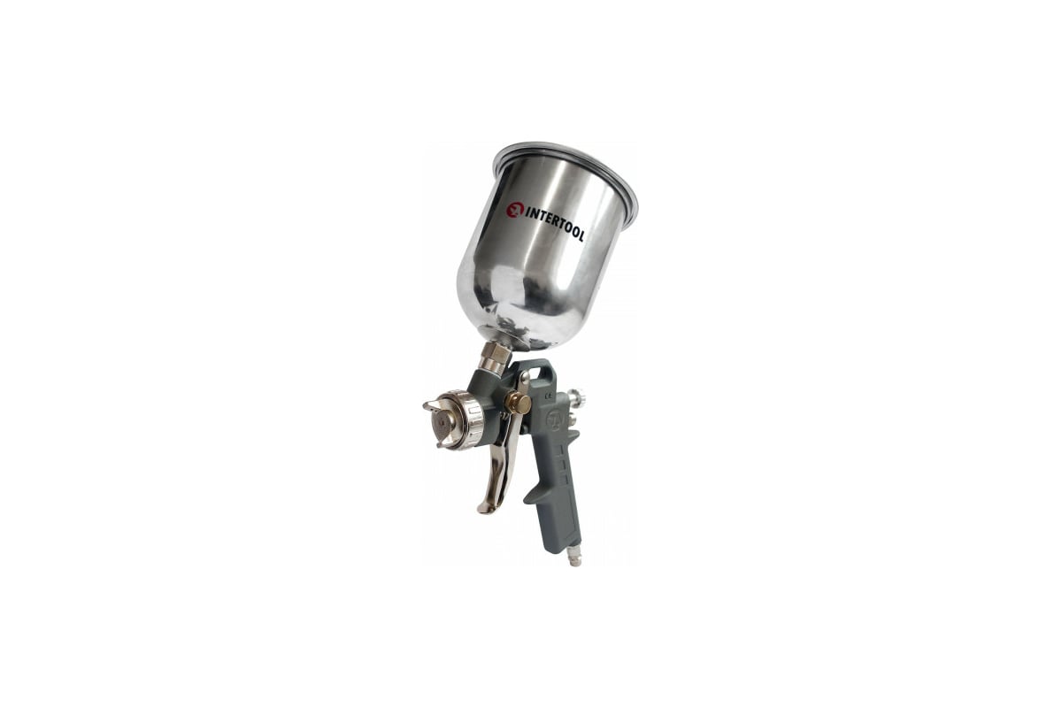 Пневматический краскопульт Intertool HP, форсунка 1.5 мм, бачок 600мл PT-0205