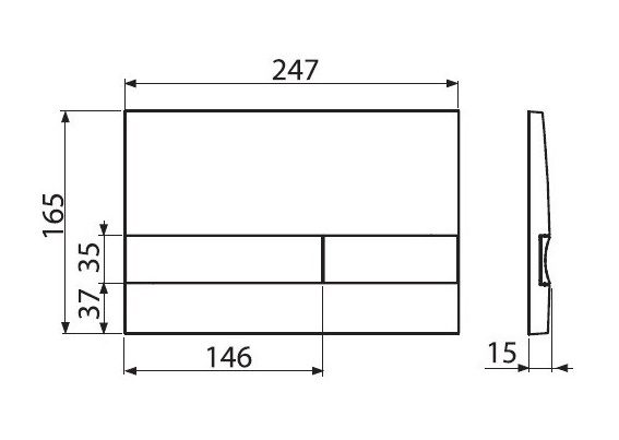 Кнопка смыва AlcaPlast M1720-1 белый/хром глянец