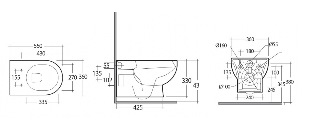 Подвесной унитаз Kerama Marazzi Buongiorno Pro BG.Pro.wc.02, безободковый