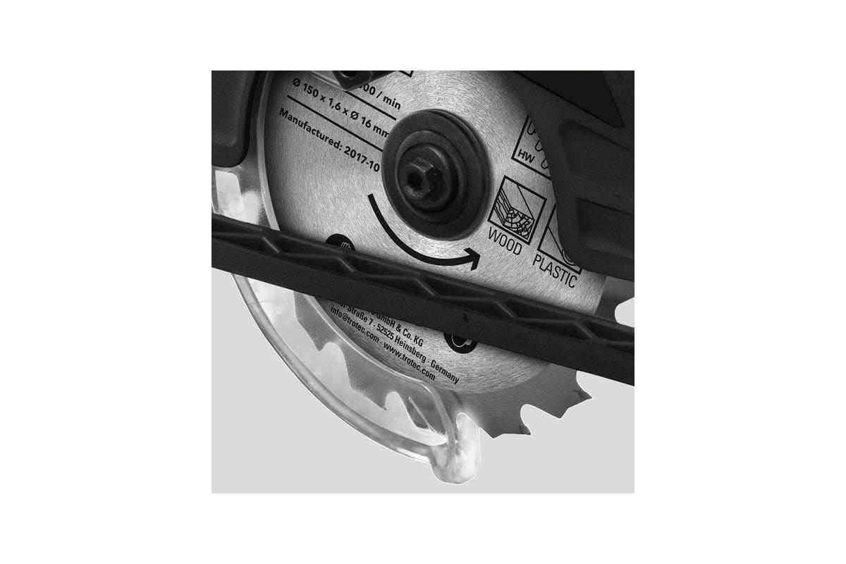 Аккумуляторная циркулярная мини-пила Trotec PCSS 10-20V 4430000110