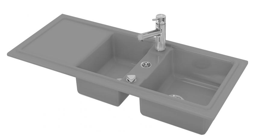 Кухонная мойка Duravit Cassia 7513111600 116 см серый