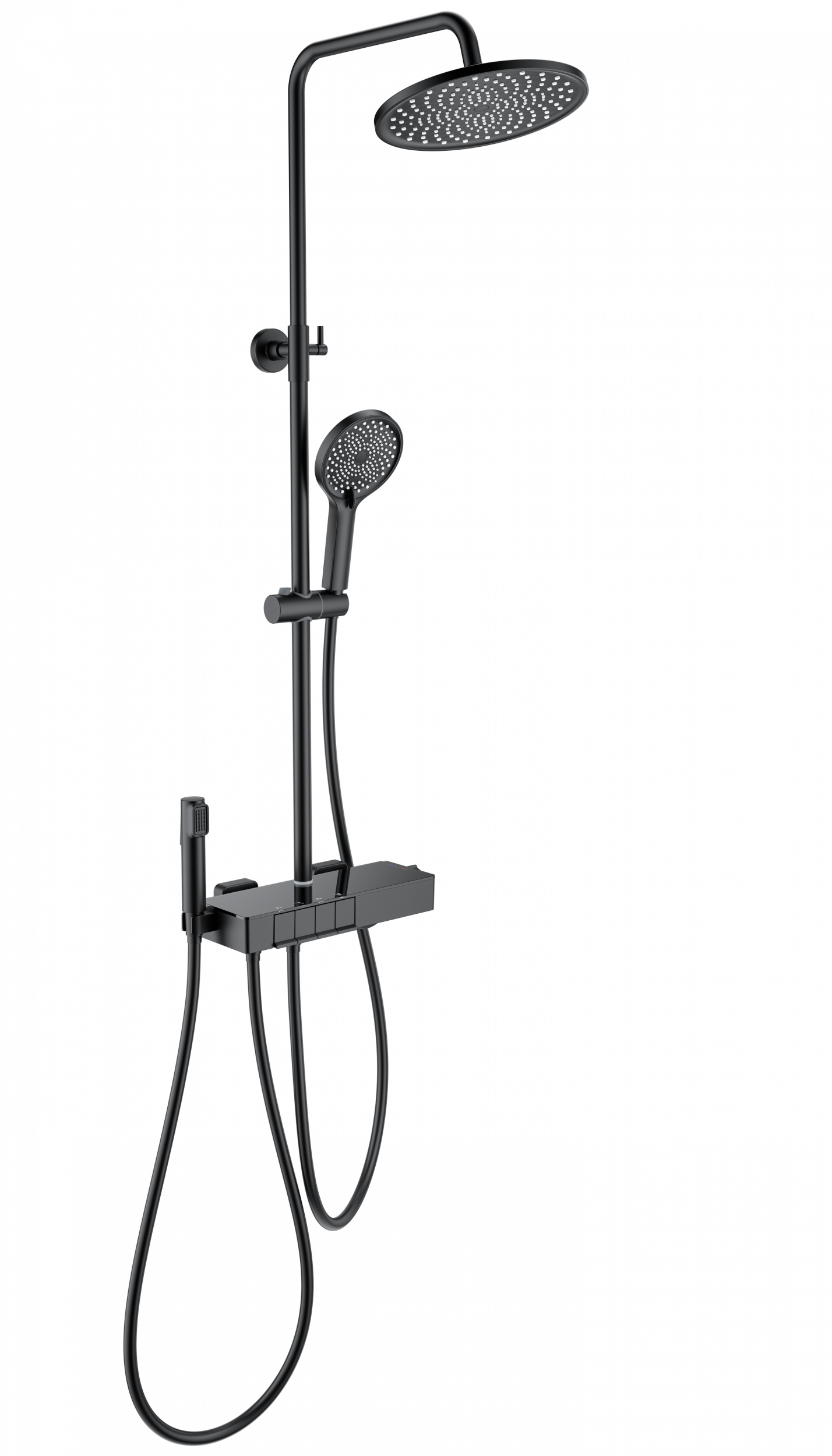 Душевая стойка Wonzon&Woghand Muse Forte WW-B3580-MB термостат, черный матовый