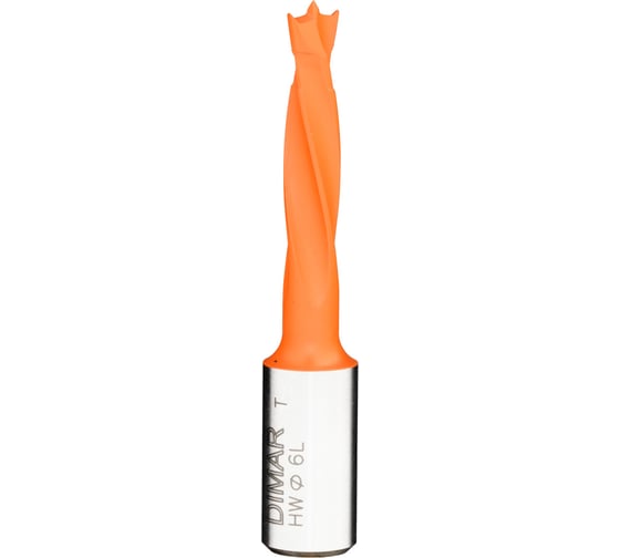 Сверло глухое левое 4 флейты (6x30 мм; L57.5 мм; хвостовик 10x20 присадка) Dimar 2014107