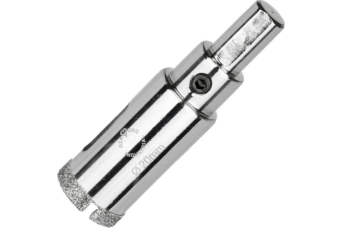 Коронка алмазная по керамограниту и керамике с центрирующим сверлом 20 мм Diamond Industrial DIDCSC020