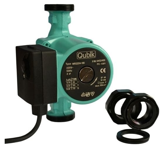 Циркуляционный насос Qubik WRS 25/6 -180мм + гайки 04373