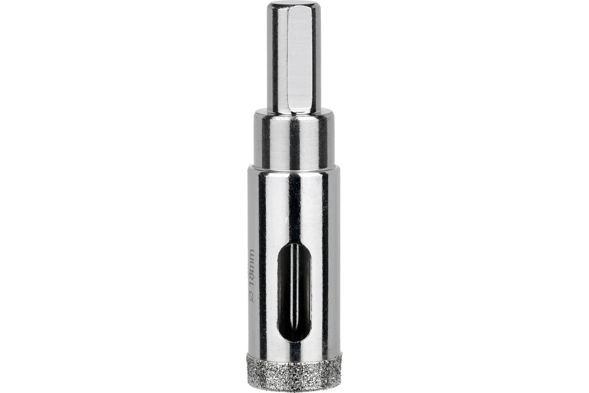 Коронка алмазная по керамограниту и керамике с центрирующим сверлом 18 мм Diamond Industrial DIDCSC018