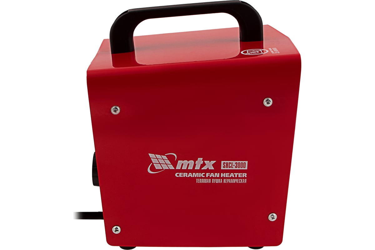 Тепловая керамическая пушка MTX SHCL-3000, квадратная, 230 В, 480 м3/ч, 1/3 кВт 96403