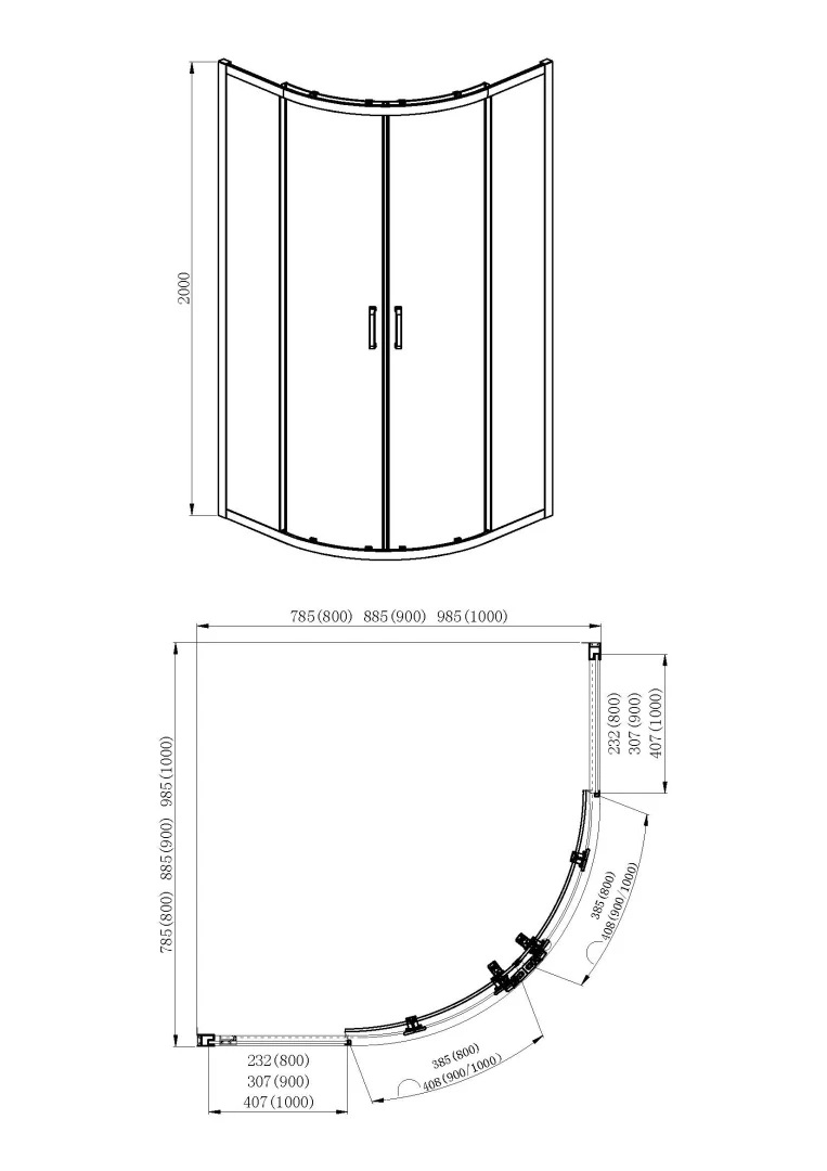 Душевой уголок Aquatek AQ ARI RO 09020BL 90x90 прозрачный, черный