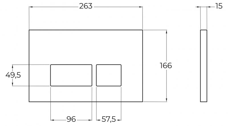 Кнопка смыва BelBagno BB040CR.MAT для BB020, BB025, BB026, матовый хром