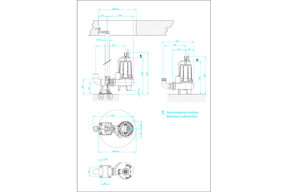 Погружной фекальный насос Dreno Pompe COMPATTA 32 M/G 2000024
