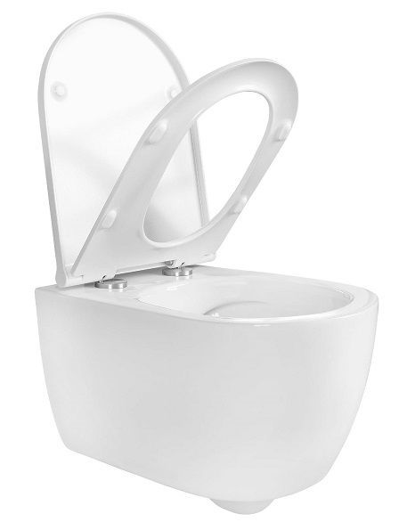 Подвесной унитаз SET Aquatek Поларис-045 4в1, кнопка черный матовый