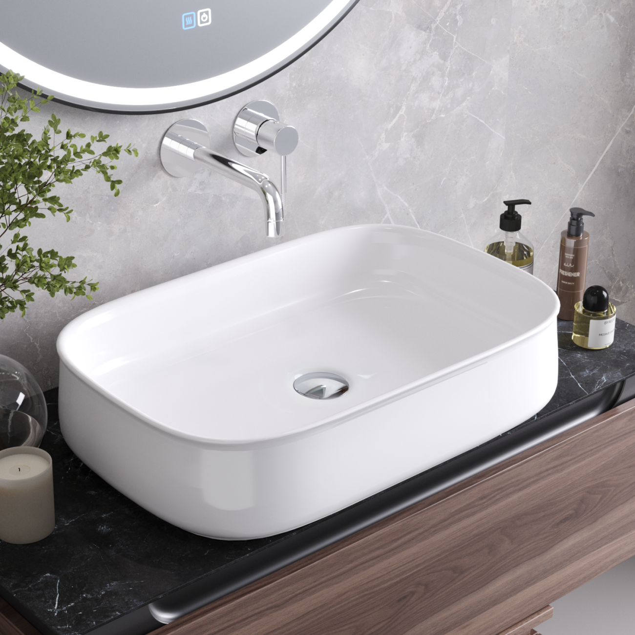 Раковина Cezares CZR-6582 56 см белый