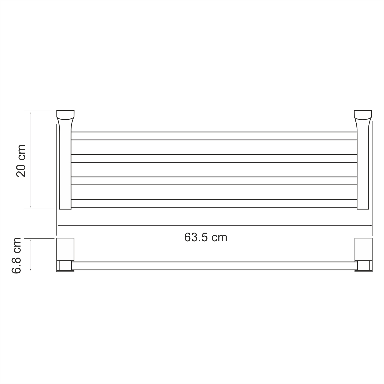 Полка WasserKRAFT Leine K-5011WHITE белый