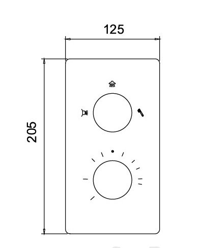 Смеситель для душа RGW Shower Panels SP-42-01 с внутр.частью