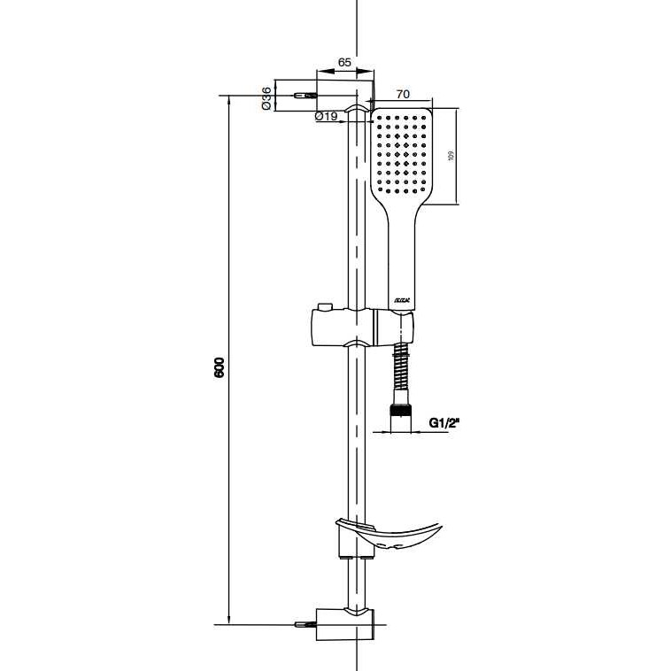 Душевой гарнитур E.C.A. Tiera 102846029EX золото