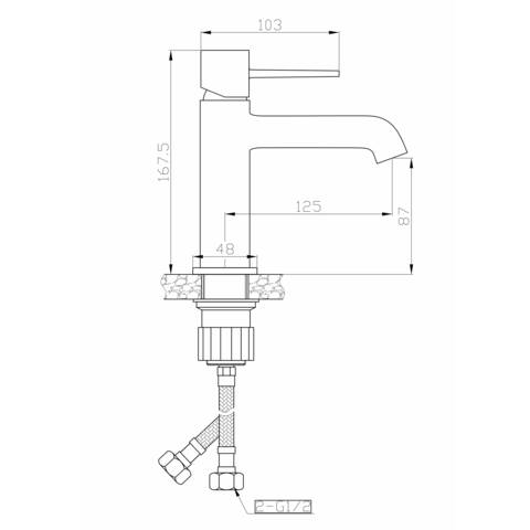 Cмеситель для раковины Orange Karl M05-021w белый