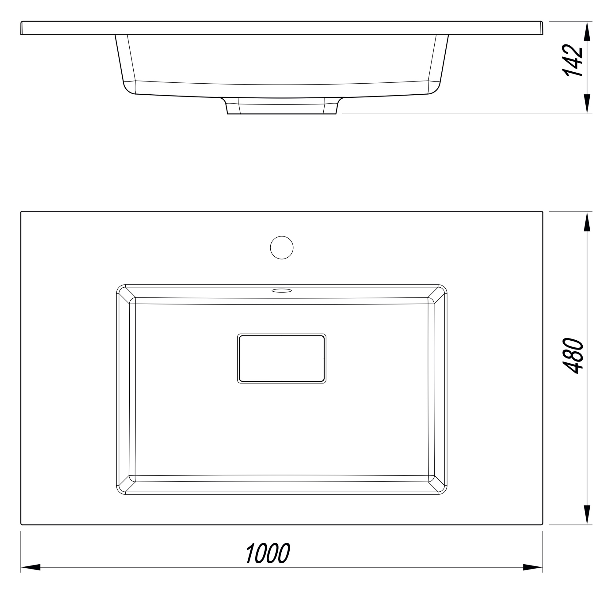 Раковина Style Line Line 100 см жасмин СС-00002457