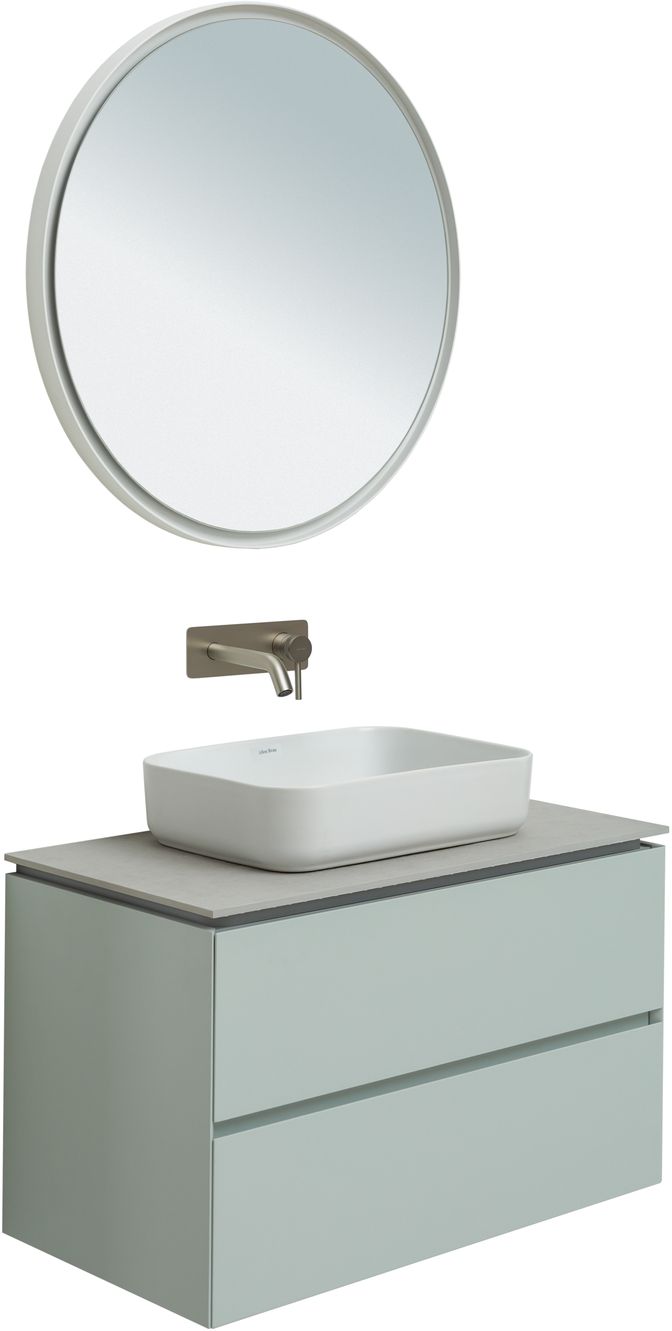 Мебель для ванной Allen Brau Infinity 85 см, 2 ящика, рapyrus white matt