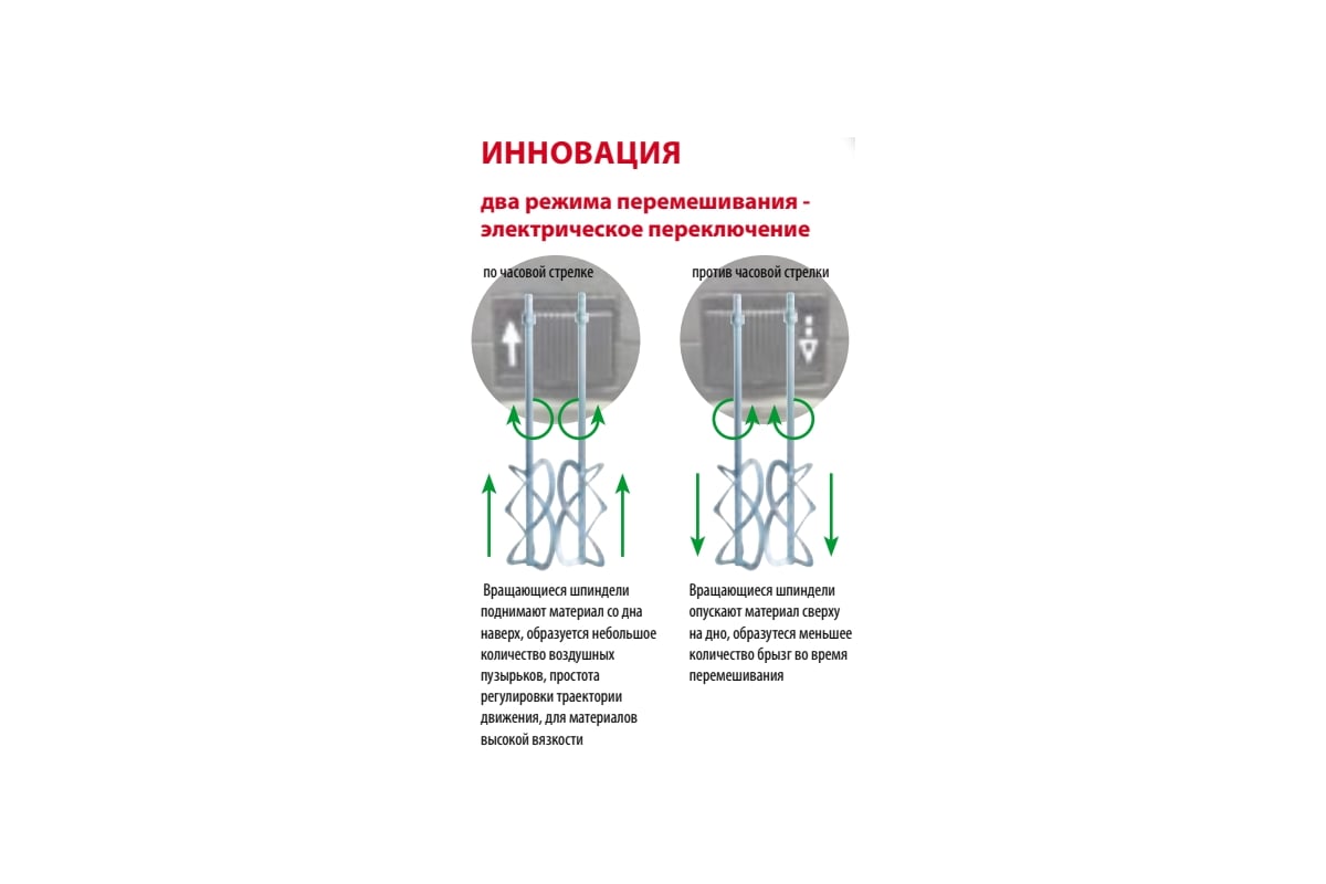 Миксер с двумя насадками Eibenstock EZR 22 R R/L Комплект, до 60 кг 0774C000