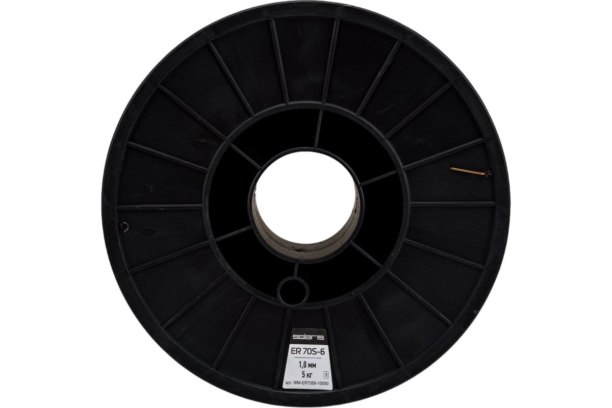 Проволока сварочная омедненная ER 70S-6 (1 мм; катушка D200; 5 кг) Solaris WM-ER70S6-10050
