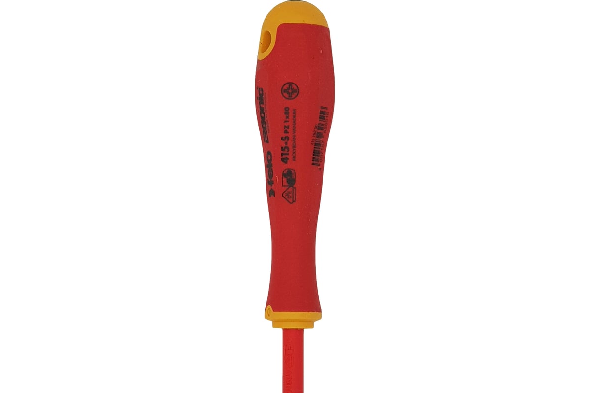 Диэлектрическая отвертка Felo PZ 1х80, E-Slim Ergonic 41519290