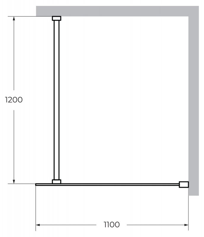 Душевая перегородка Cezares Liberta 110x195 LIBERTA-L-1-110-120-BR-Cr бронза, профиль хром