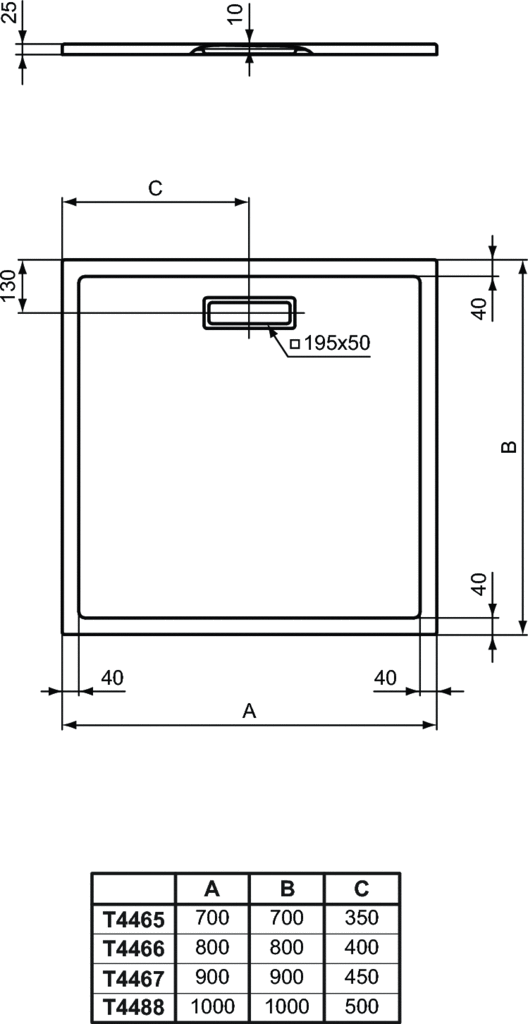 Поддон для душа Ideal Standart Ultra Flat New 80x80, белый матовый