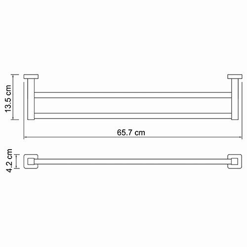 Полотенцедержатель WasserKRAFT Lippe K-6540 двойной