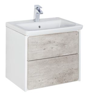 Мебель для ванной Roca Ronda 60 см бетон/белый глянец