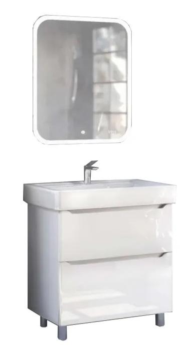 Мебель для ванной Jorno Briz 80 см белый