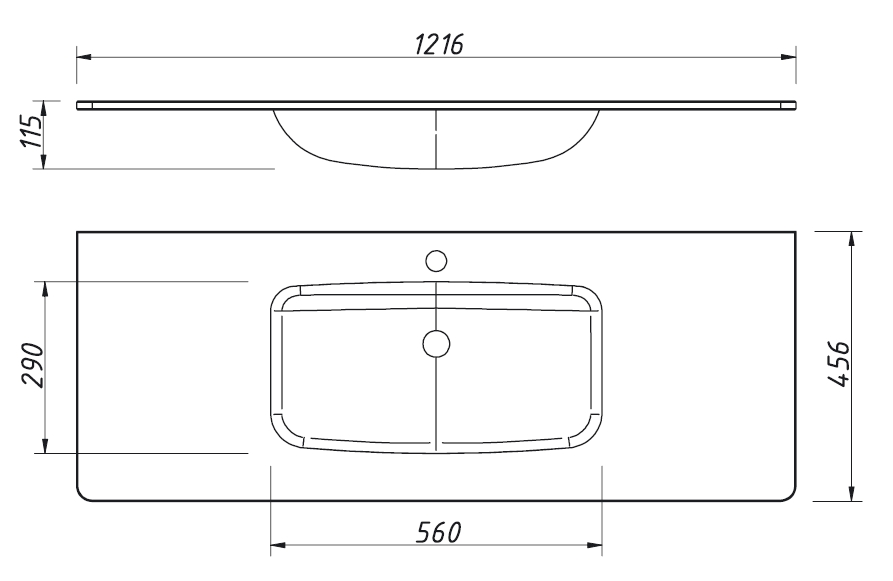 Тумба с раковиной Caprigo Accord 120 см