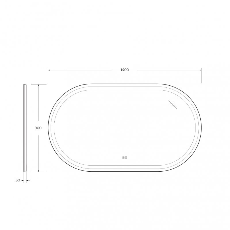 Зеркало Cezares Giubileo 140x80 см с подсветкой, подогревом CZR-SPC-GIUBILEO-1400-800-TCH-WARM