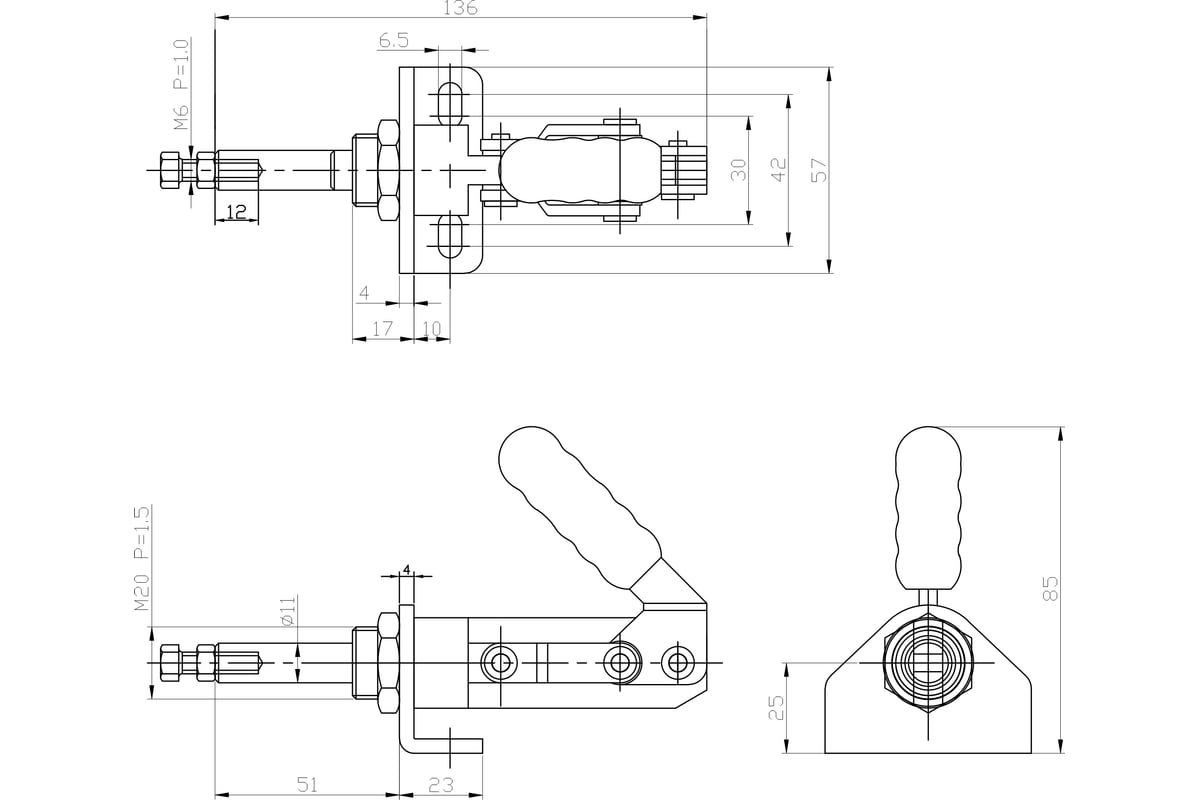 Зажим шатунного типа HS CLAMP HS-30250