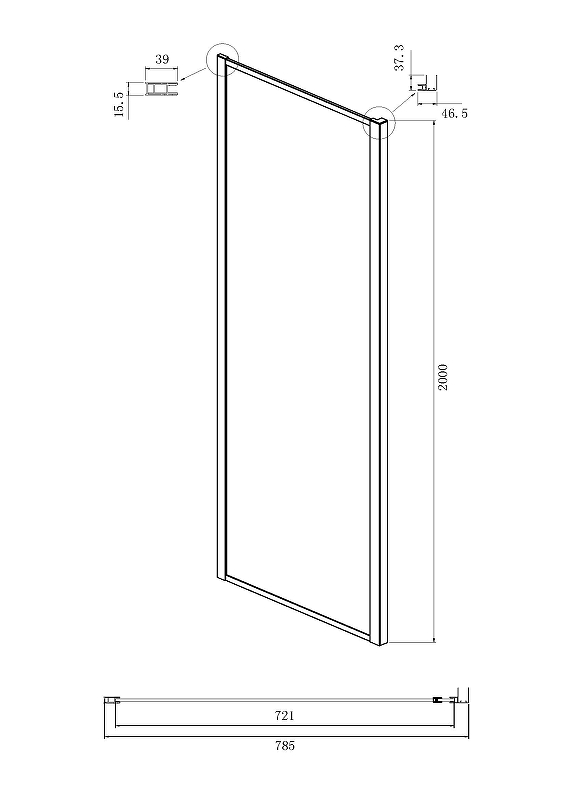 Душевой уголок Ambassador Elysium 90x90 111021103KX-90KX прозрачный, хром