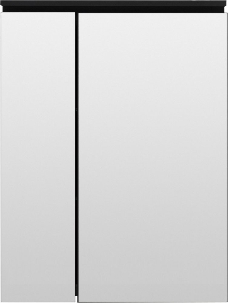 Зеркальный шкаф De Aqua Алюминиум 60 см, с подсветкой, черный