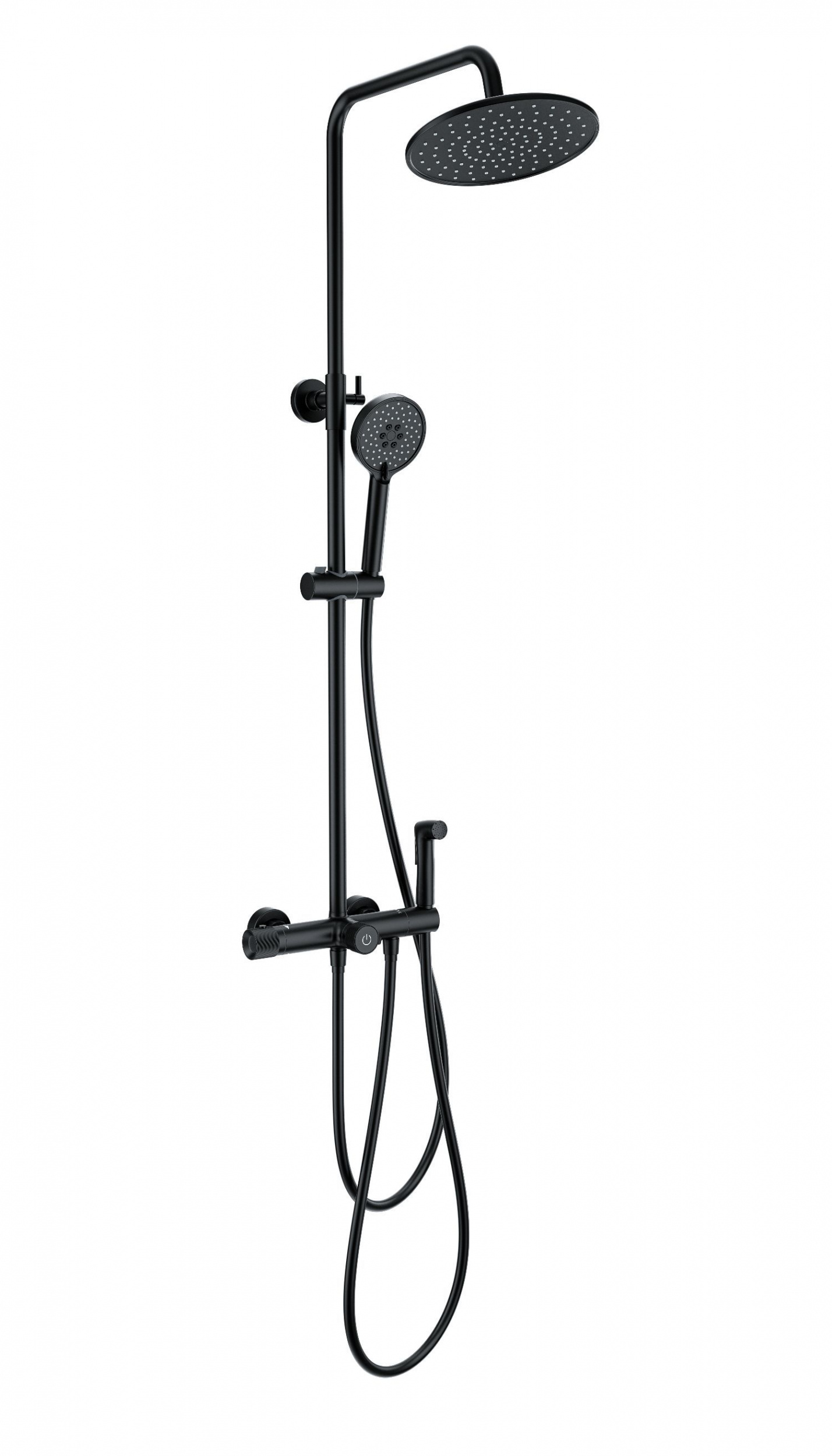 Душевая стойка Wonzon&Woghand WW-B3097-A-MB термостат, черный матовый