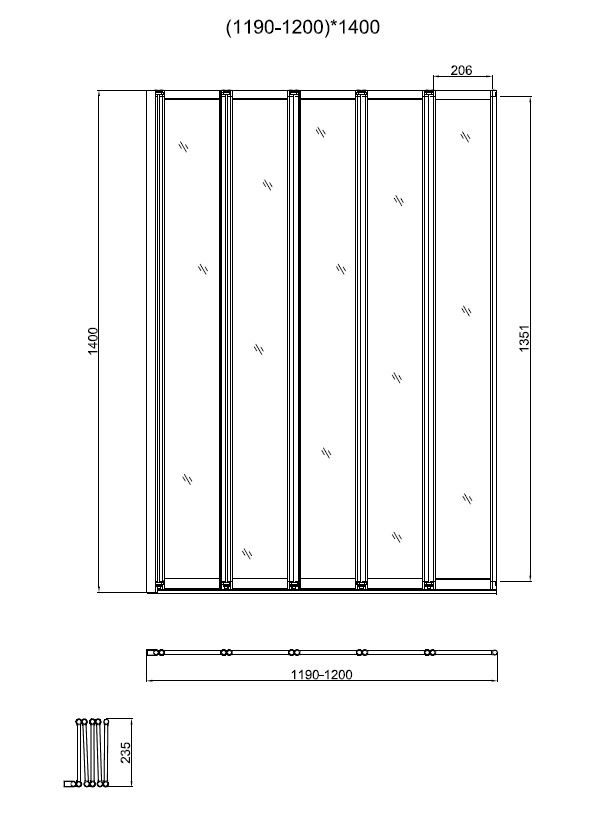 Шторка для ванны Vincea VSB-32120CL 120x140 хром, прозрачное