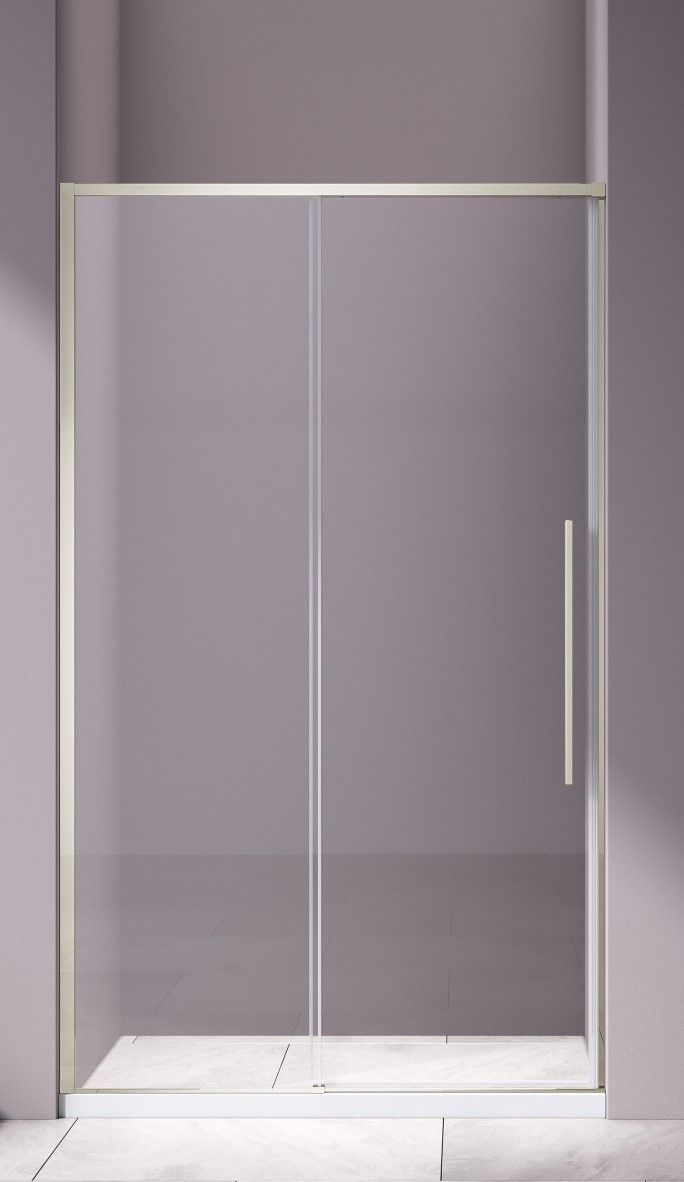 Душевая дверь Vincea Слим-Н (Slim-N) VDS-4SN120CLBN 120x195 брашированный никель, прозрачная