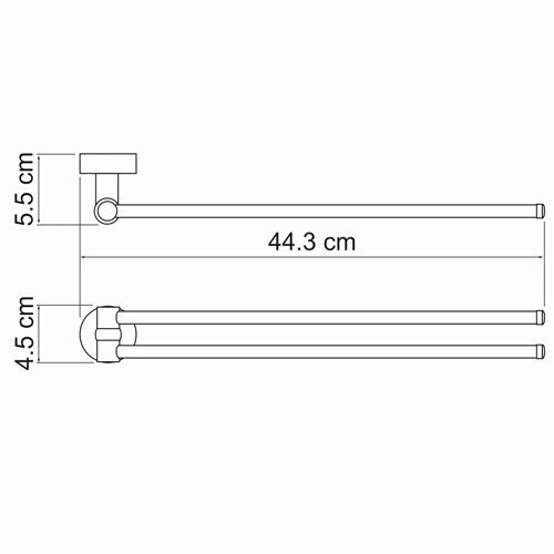 Полотенцедержатель WasserKRAFT Donau K-9431 двойной