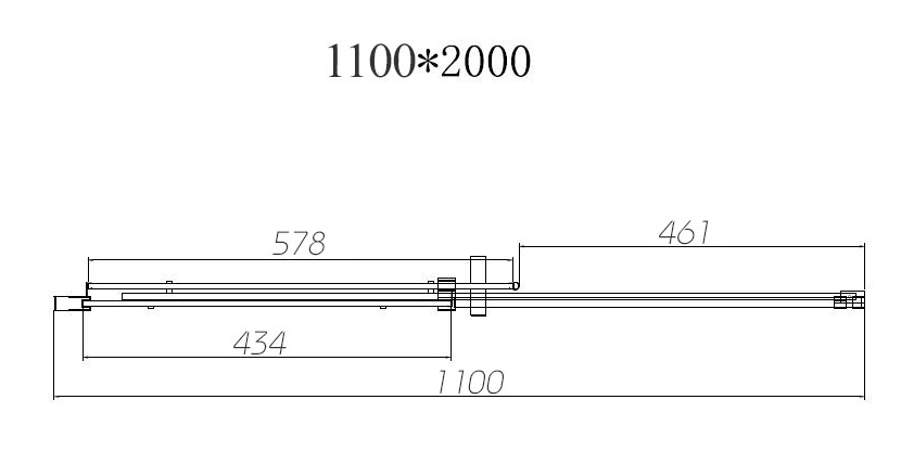 Душевая дверь Vincea Dice VDS-4D110CLB 110x200 черный, прозрачная