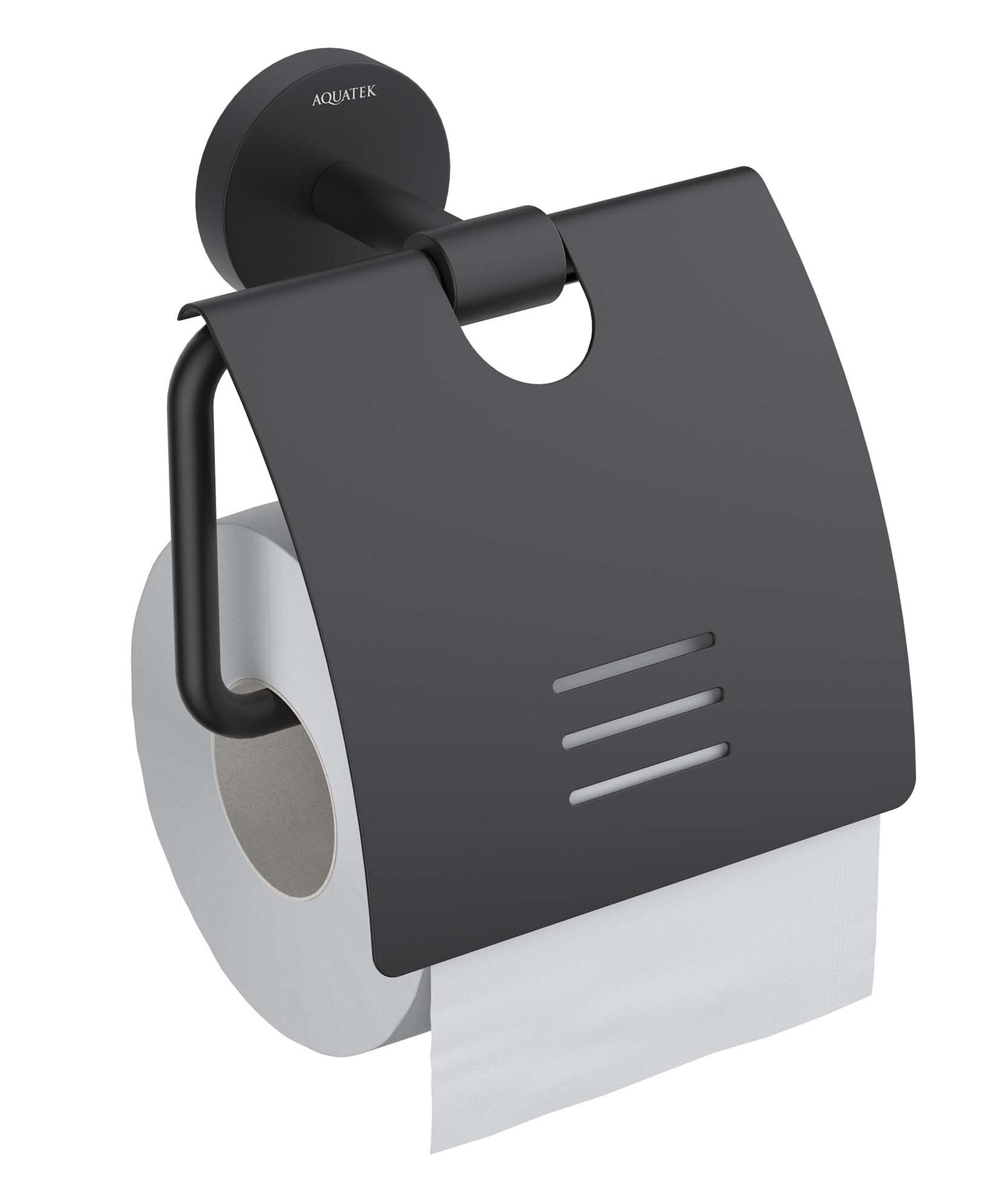 Держатель туалетной бумаги Aquatek Бетта AQ4609MB черный матовый