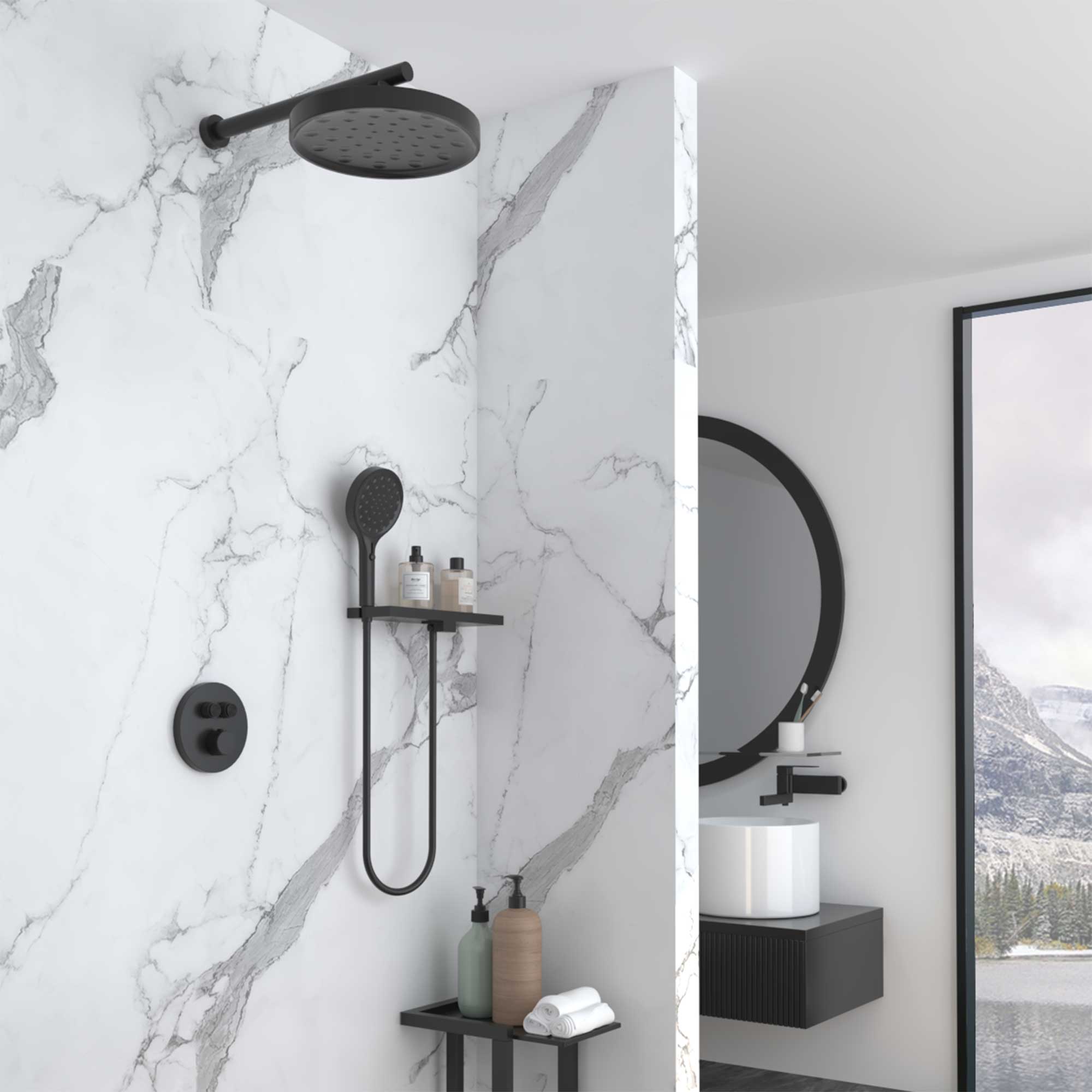 Душевой набор Vincea Inspire VSFW-3I22MT2R термостат