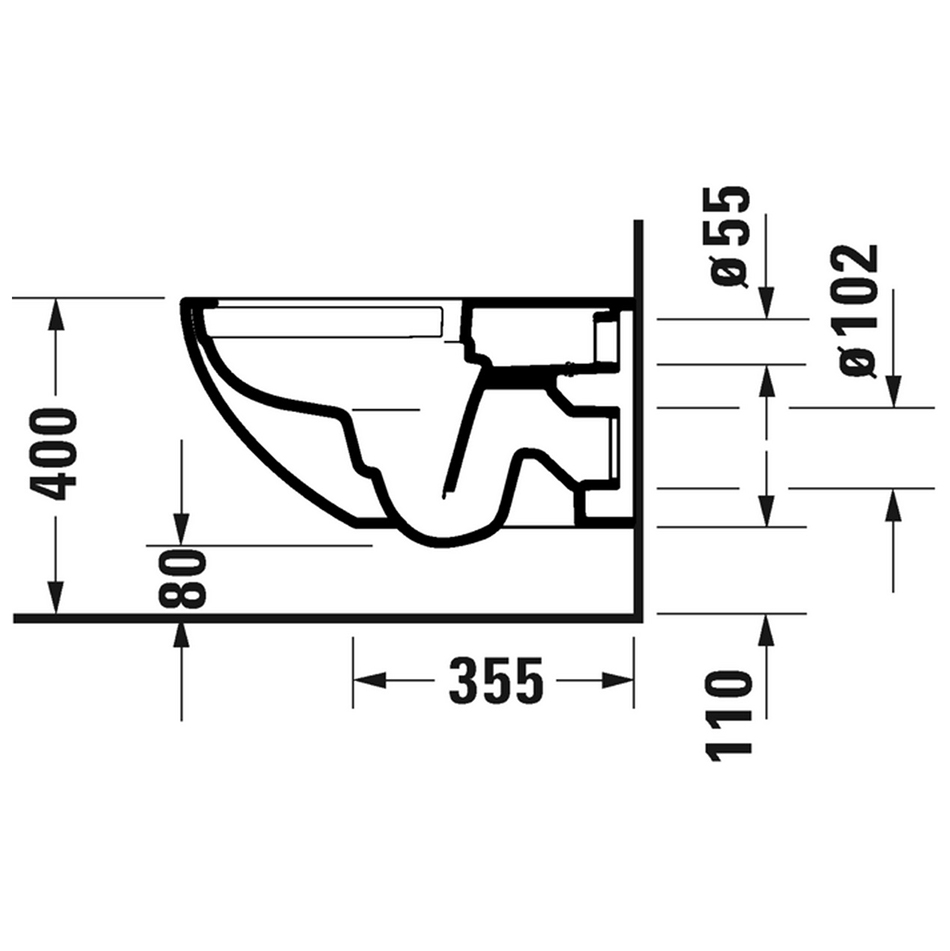 Подвесной унитаз Duravit Architec Rimless 45720900A1 с микролифтом