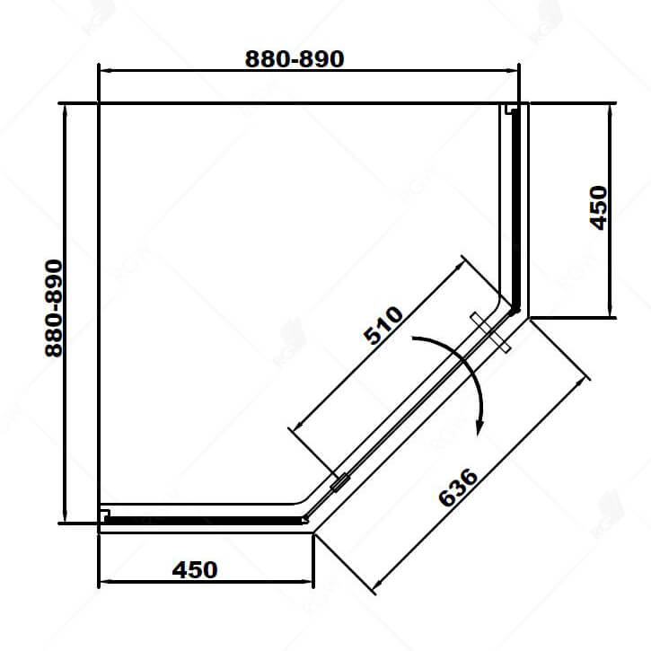 Душевой уголок RGW Stilvol SV-81G 90x90 золото BRUSH, прозрачное